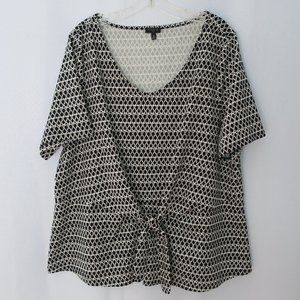 TALBOTS Front Tie Peplum Top